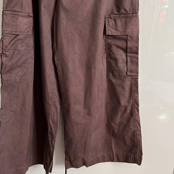 GARAGE High Rise Cargo Pants Wide Leg, Size L - Picture 5 of 9